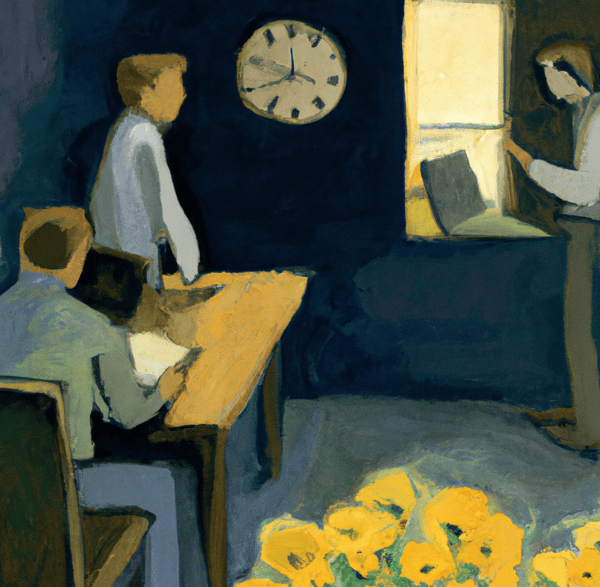 DALL·E 2022-08-12 22.06.53 - office hours in a van gogh painting-1 DALL·E 2022-08-12 22.06.53 - office hours in a van gogh painting-1